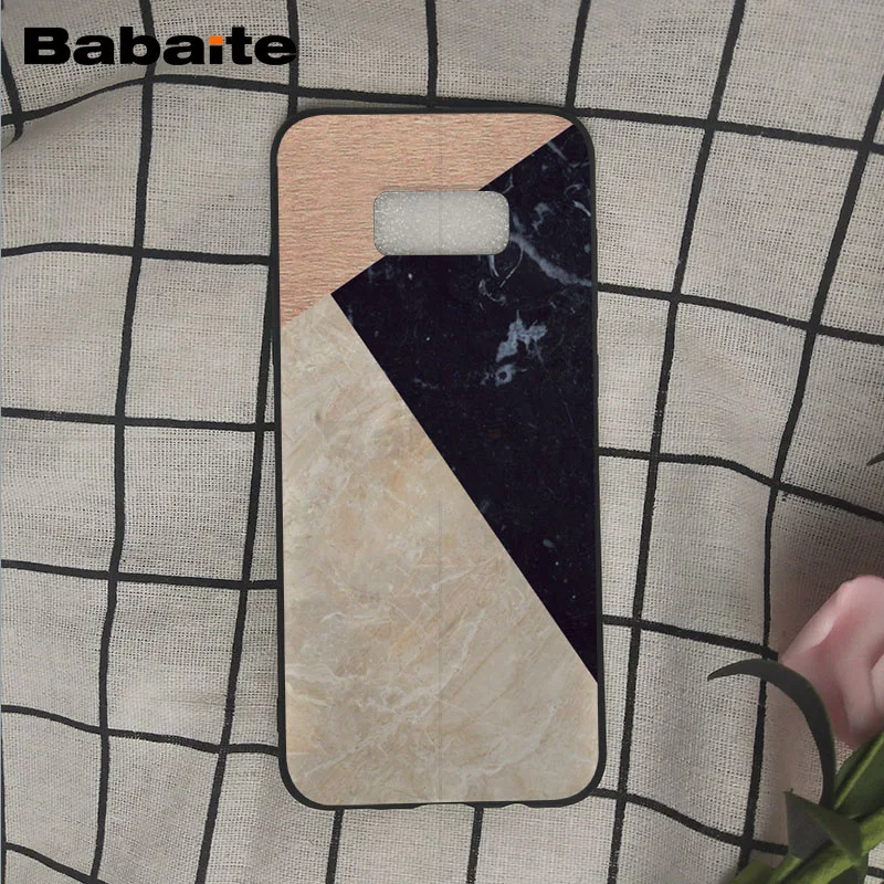 Fashion Geometric Splice Pattern Marble gold pink marble stone
