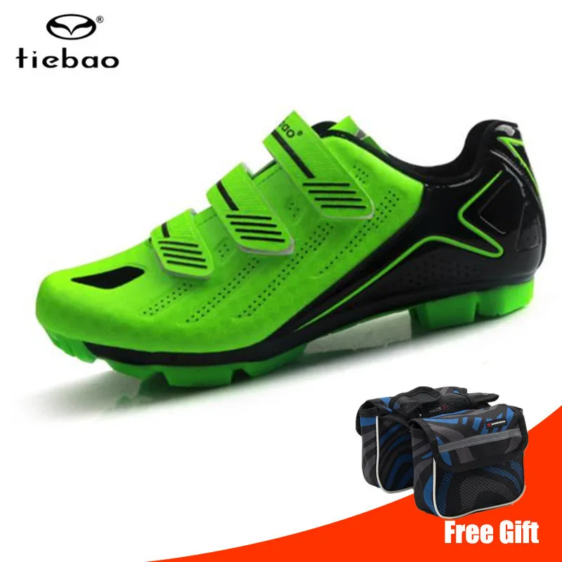 Tiebao Sapatilha Ciclismo Mtb велосипедная обувь, профессиональные мужские кроссовки, женская обувь для велосипеда Mtb, самоблокирующаяся обувь для горного велосипеда - Цвет: B1713 Green