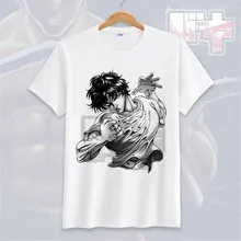 Новинка, футболка для косплея Grappler Baki Saidai no Tournament, Мужская забавная футболка, принт героя, аниме, футболка, топы, костюмы