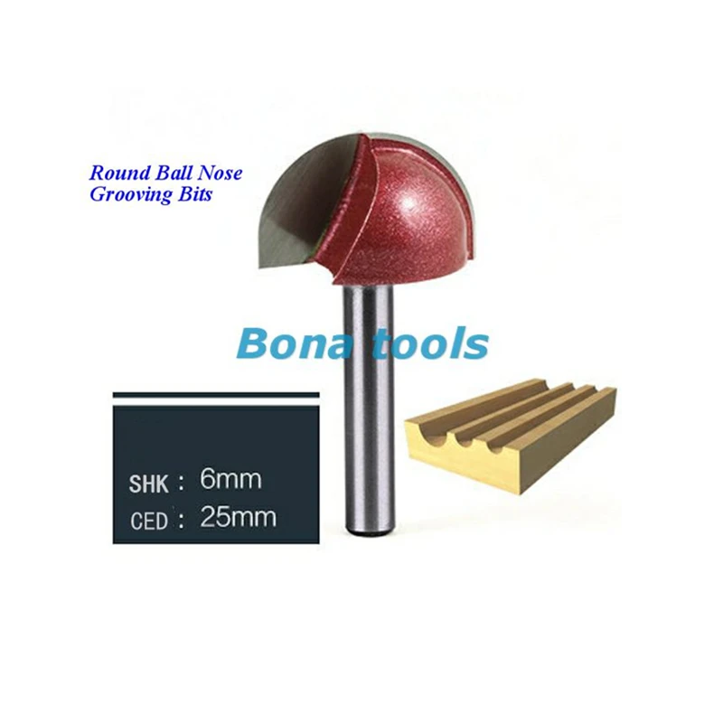 6x25mm CNC tools solid carbide round nose Bits Shank Round Nose Cove