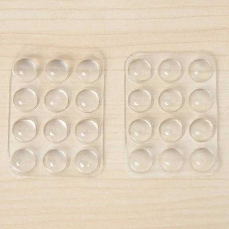 

New Arrive 24PCS Rubber Muffling Anti-collision Kitchen Cabinet Door Transparent Bumper