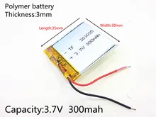 3.7V 300mAh 303035 Lithium Polymer Li-Po li ion Rechargeable Battery cells For Mp3 MP4 MP5 GPS PSP mobile bluetooth
