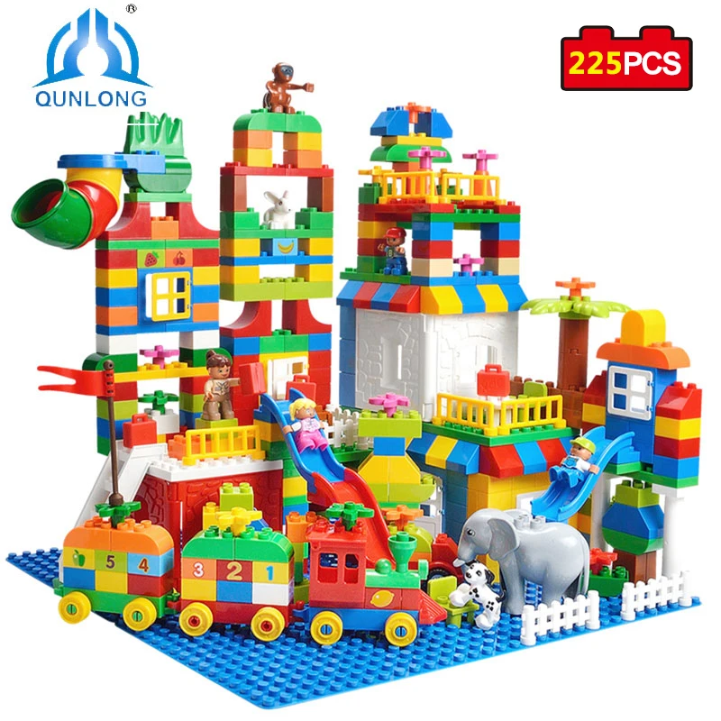 Qunlong Toys Big Size Building Blocks Number Train Bricks Birthday Gift DIY Compatible Legoe Duplo Educational Toys For Children baby-brick : image Qunlong Toys Big Size Building Blocks Number Train Bricks Birthday Gift DIY Compatible Legoe Duplo Educational Toys For Children baby-brick