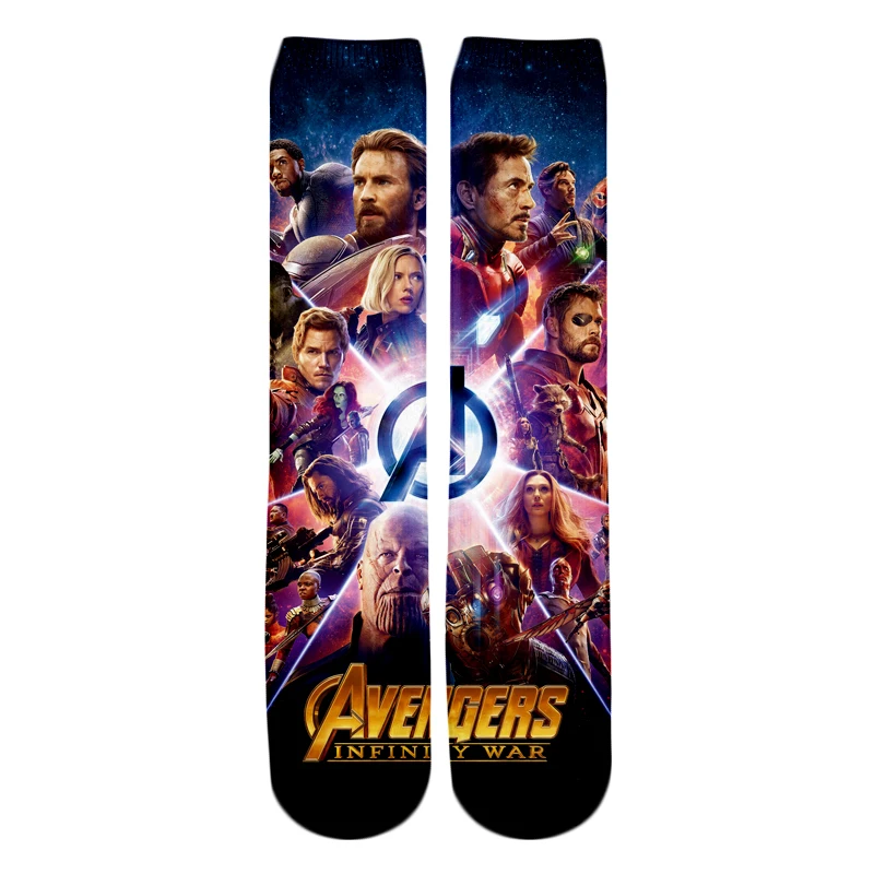 

men's avenger socks Fashion crew sock lego marvel avengers 4 cartoon socks Batman superman novelty Funny Casual men women tights