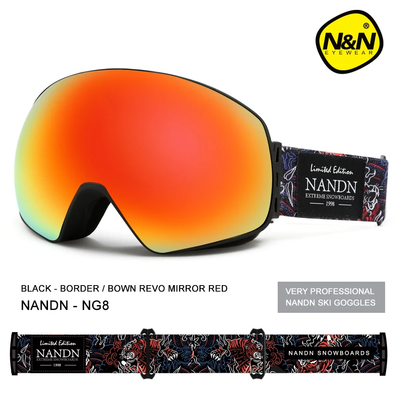 preço NANDN Novos óculos de esqui camadas duplas UV400 óculos anti fog grande máscara de esqui snowboard óculos óculos de esqui de neve homens mulheres