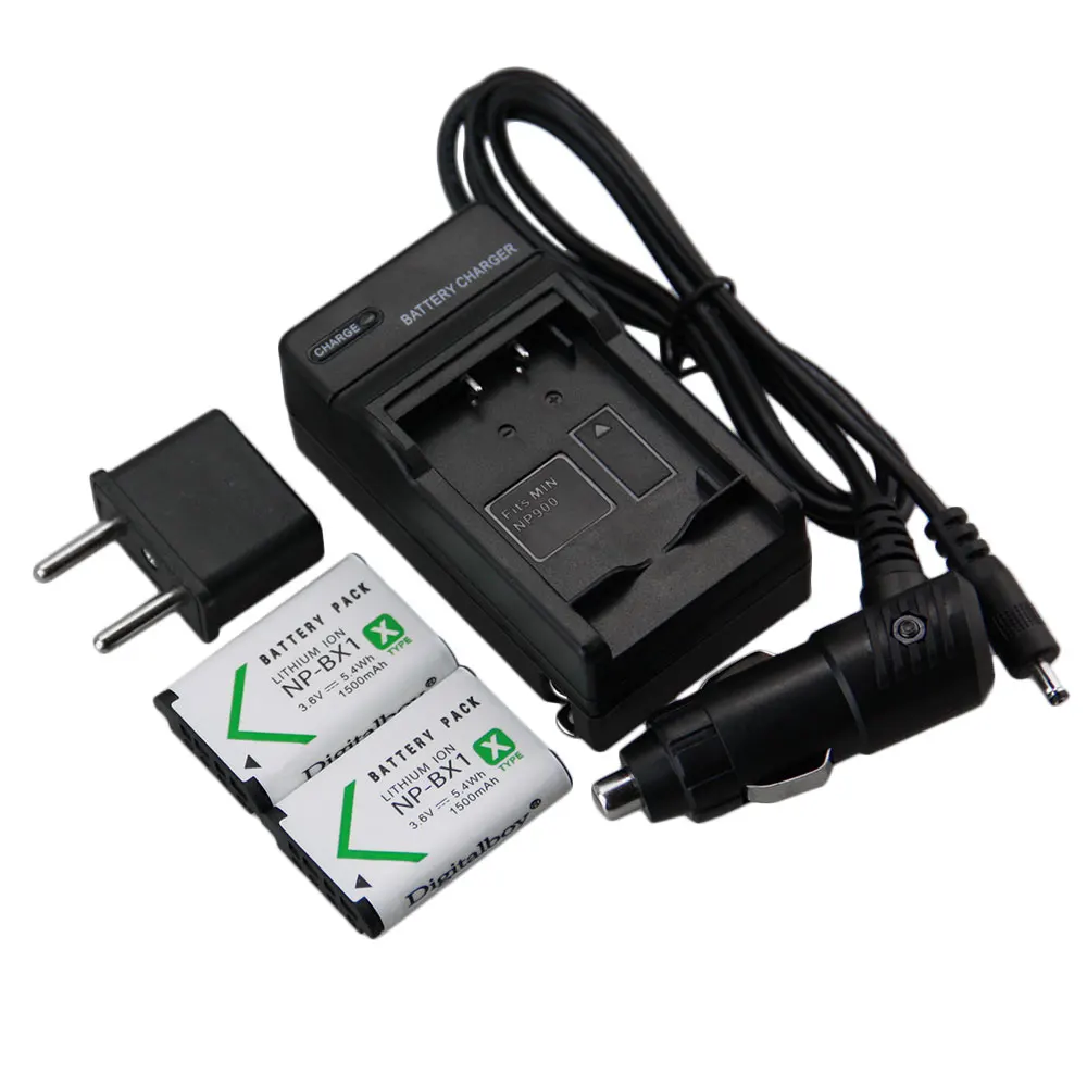 5PCS/Set 1500mAh NP BX1 NPBX1 NP BX1 Camera Battery+Charger+Car Charger
