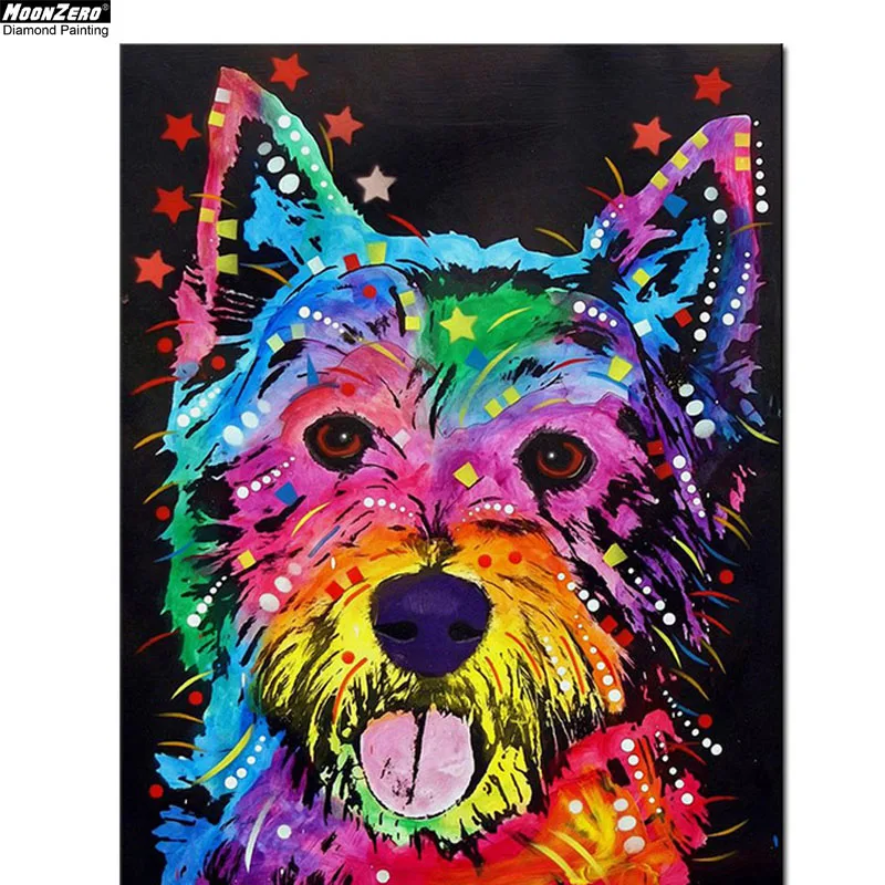 

Full 100% Drill Square Diy 5D Diamond Painting Cross Stitch Kits Dog Diamond Embroidery Animal Mosaic Painting Home Decorative