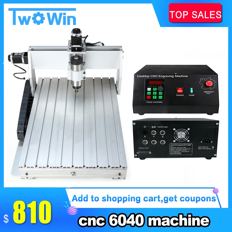 

CNC 800W/1.5KW/2.2KW 6040 MACH3 CNC router Machine 3 Axis Engraver Engraving Machine support USB PCB Milling Machine