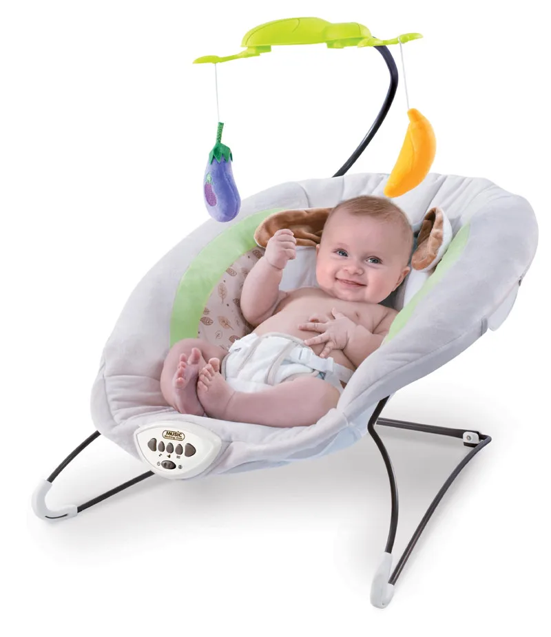 2017 New Gray Baby Electric Rocking Chair With Rabbit  Pillow Kids Calming Vibration Music Rocking Bouncers,Jumpers & Swings04