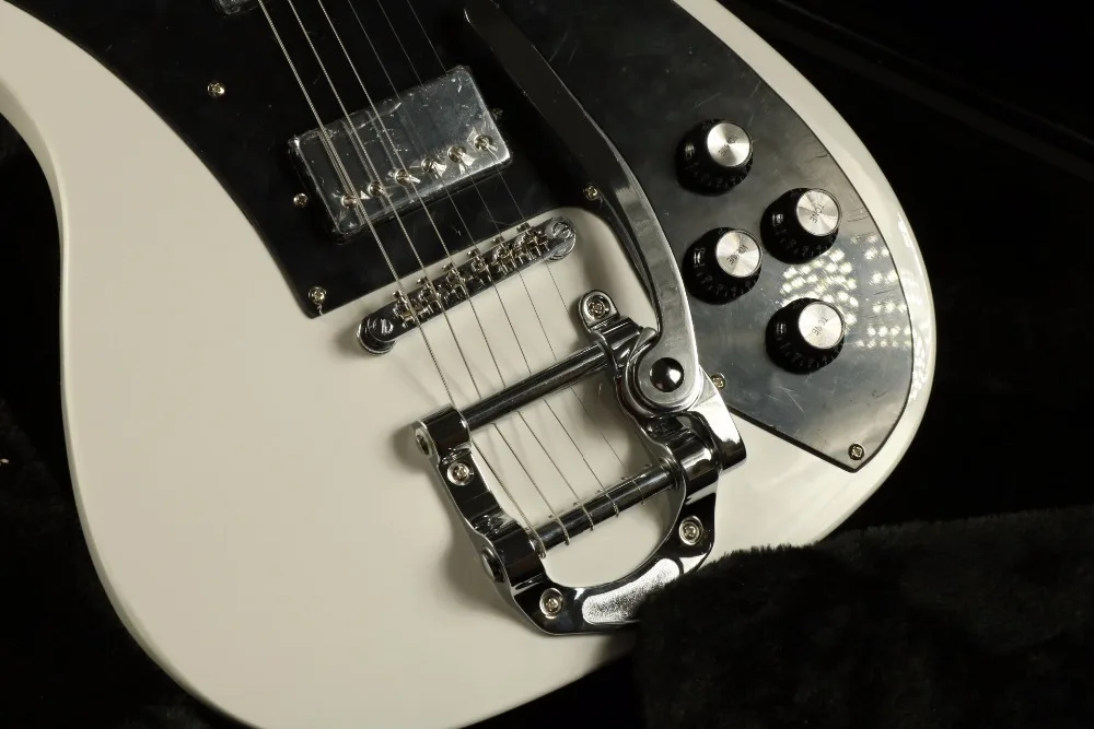 Высокое качество белый bigsby мост tele Электрогитара HH звукосниматели tele гитары