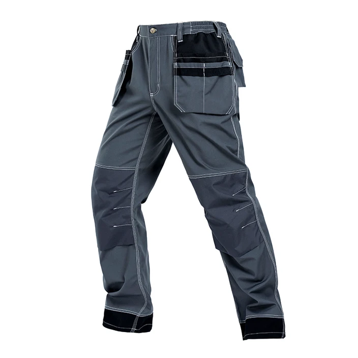 Bauskydd Men working pants multi pockets work trousers with removable eva knee pads top quality worker mechanic cargo work pants