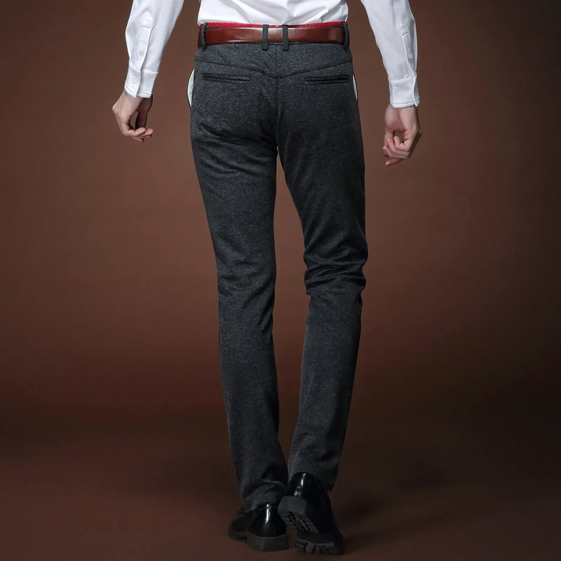 Новые Модные мужские повседневные брюки весенние деловые узкие длинные брюки прямые джинсы 15801