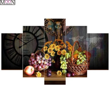 

5D DIY Diy Diamond Painting Cross Stitch Fruit Basket Gift Diamond Mosaic DIY Diamond Embroider Handmade Triptych Decoration Kit