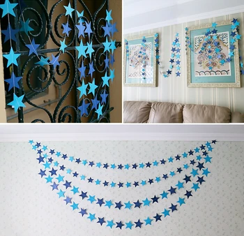 

Cheap star garland Christmas wedding birthday bridal baby shower Party banners Engagement Decor Photo Props