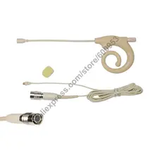 MICWL T33 Destacável Cabo Caracol da orelha Gancho fone de Ouvido Mic Microfone Para Audio Technica microfones Sem Fio Hirose 4 pinos(China)