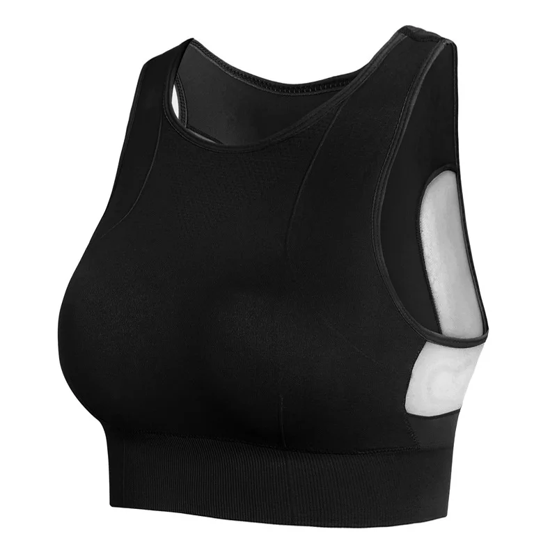 

New Women's Professional Sports Wrapped chest Breathable Hollow Quick-Dry Shockproof Underwear Comfortable Detachable Chest pad