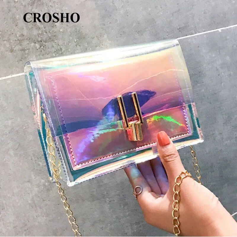 

CROSHO Laser Small Square Bag Crossbody Bag Chain Bag Messenger Bags