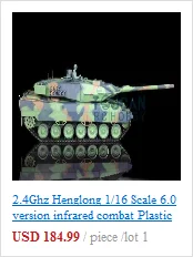 Henglong 1/16 6,0 версия инфракрасный боевой индивидуальные Leopard2A6 rc Танк 3889 металлических дорожек отдача ствола TH12752