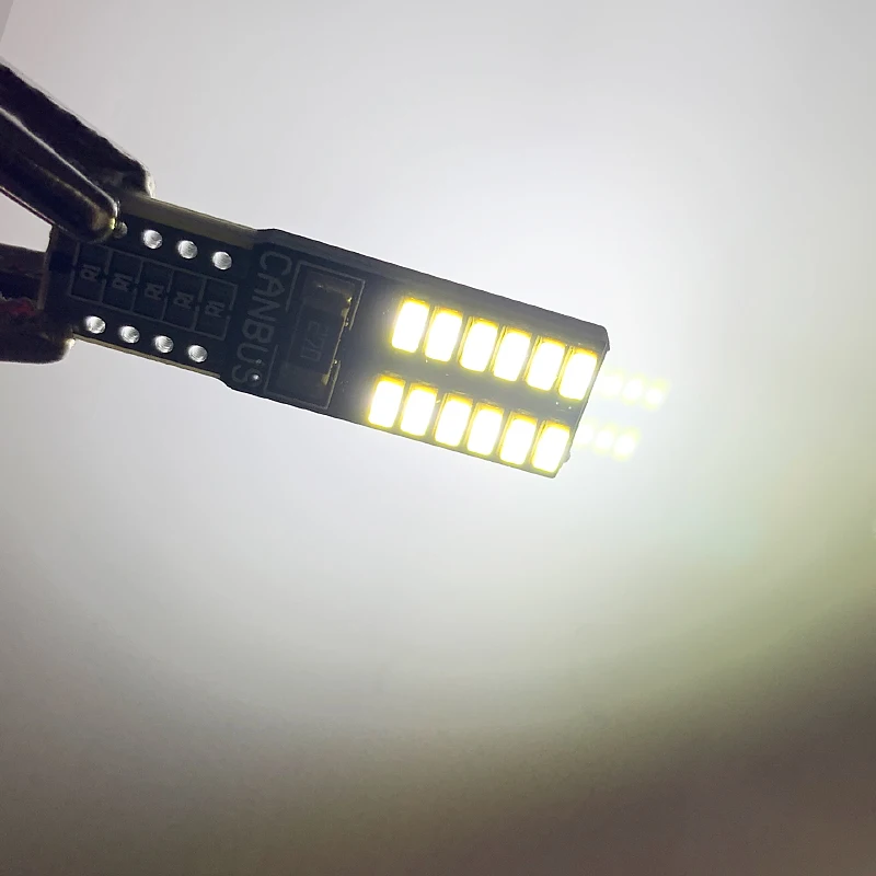 10 шт./лот T10 led canbus 24led 3014smd LED без ошибок OBC 194 168 W5W внутренний приборный свет лампа