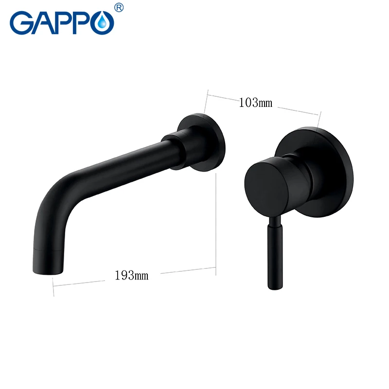 Kaufen GAPPO becken Armaturen schwarz bad wasser mischbatterien bad wasserfall wasserhähne bad wasser wasserhahn wand montiert