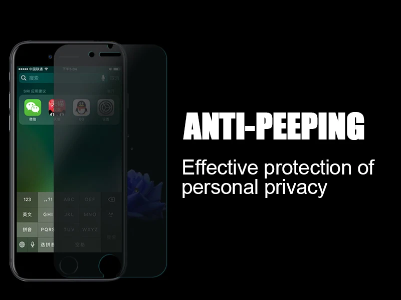 TOMKAS Privacy Glass For iPhone 5 5S 5C Screen Protector Anti-peeping For iPhone 8 7 6 6S Plus 5 5C 5S 4 4S Screen Protector