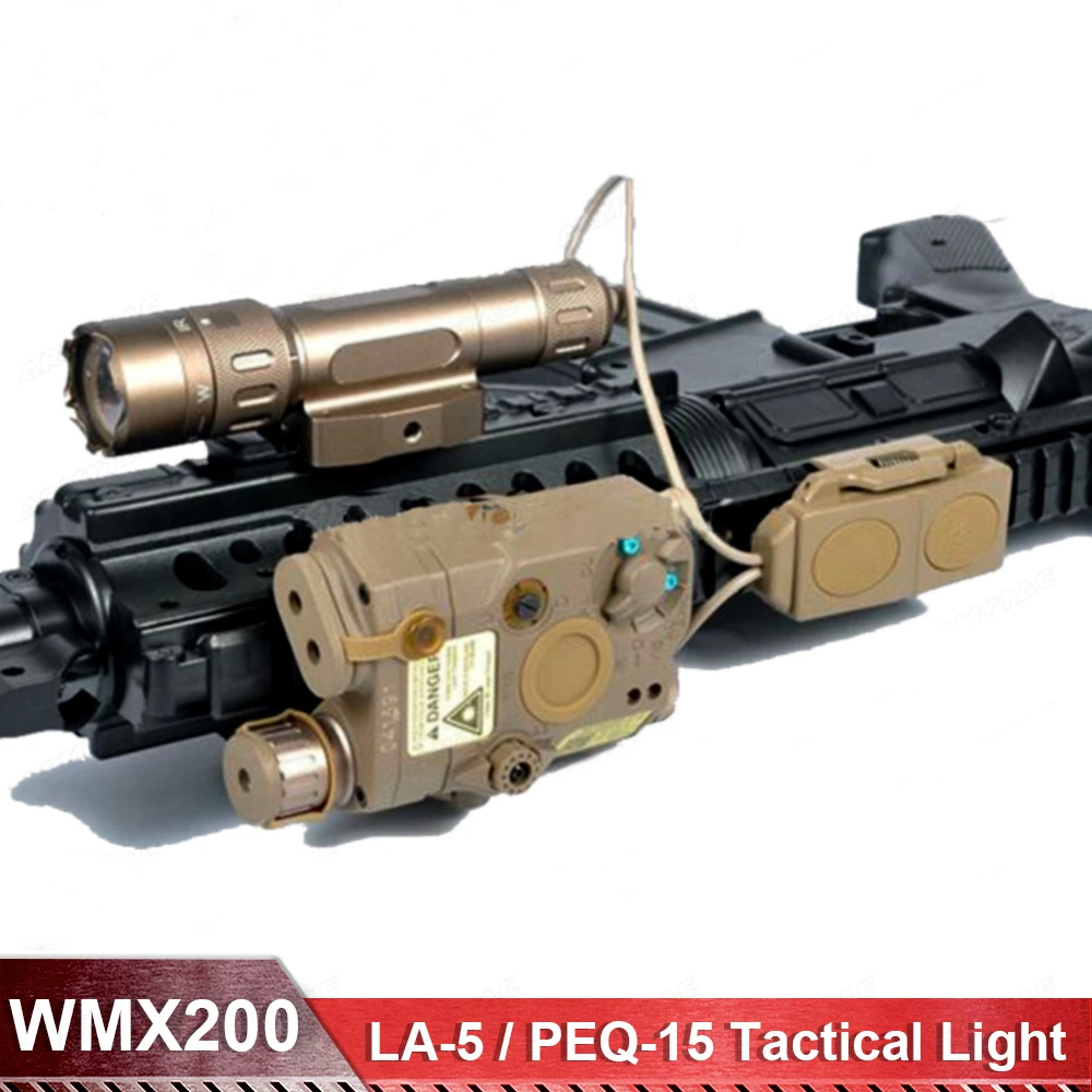 Airsoft-LED-light-Tactical-kit-includes-LA-5-PEQ-15-WMX200-Flashlight-Double-Remote-Control-Fits