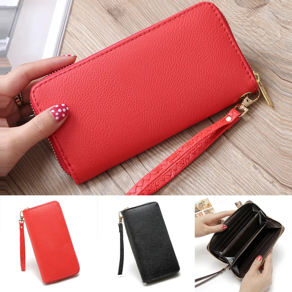 

Wallet Fashion Women Lichee Pattern Road Wallet Coin Bag Purse Phone Bag