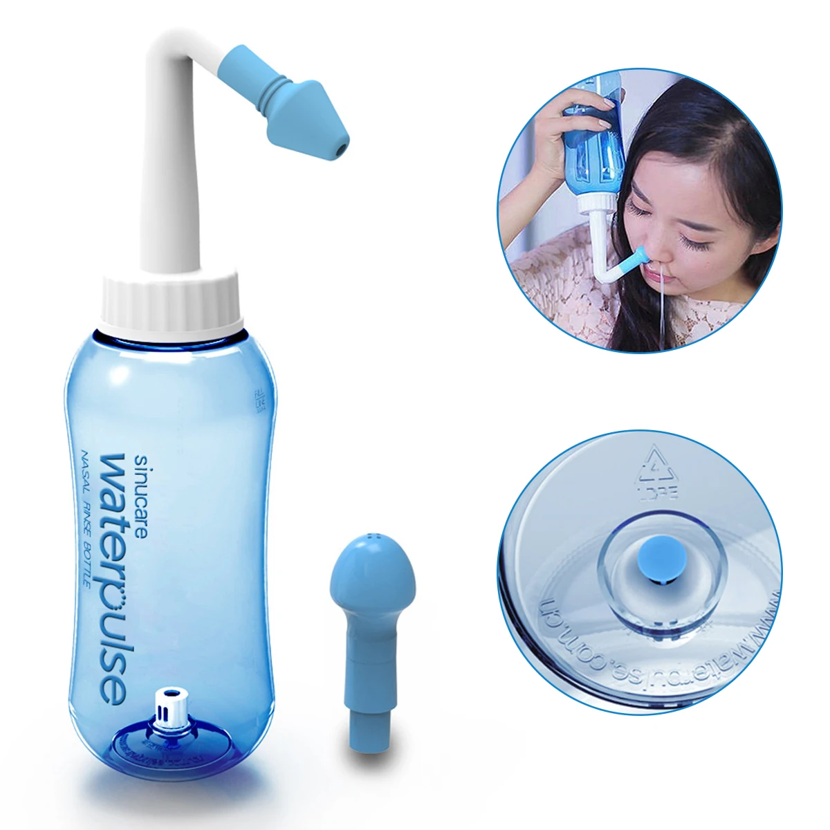 

300ml Capacity Nasal Irrigator Nasal Rinse Cleaner Nasal Wash Bottle Sinus Allergies Relief Rinse Neti Pot Nose Care