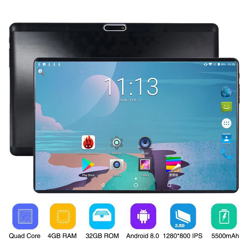 Новый 10,1 дюймовый оригинальный дизайн 3g 4G Телефонный звонок Android 8,0 Четырехъядерный 4G + 32G Android планшетный ПК WiFi Bluetooth gps ips планшеты 10