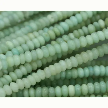 

Discount Wholesale Natural Blue Amazonite Rondelle Loose Stone Beads Fit Jewelry DIY Necklaces or Bracelets 15" 03241