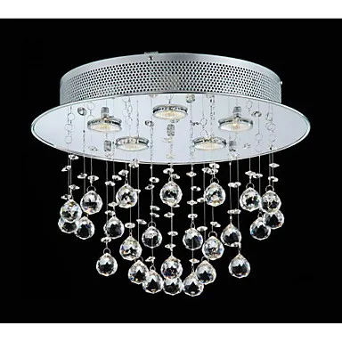 

Elegant Stainless Steel Modern LED Crystal Pendant Light Lamp With 5 Lights Lustre De Cristal Free Shipping