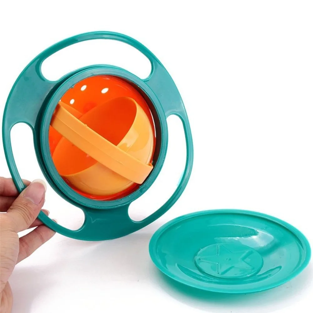 

Safety practical design baby solid feeding dishes children bowl kid boy tableware toy bowl universal 360 rotate spill-proof