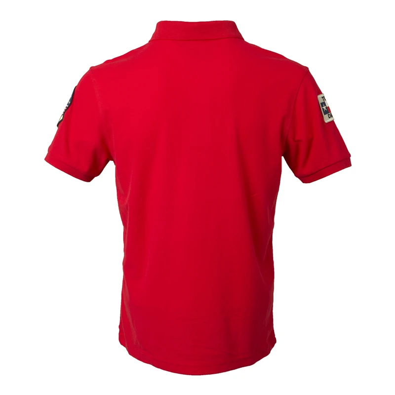 Рубашка поло Мужская винтажная с вышивкой топ в стиле милитари ВВС короткими