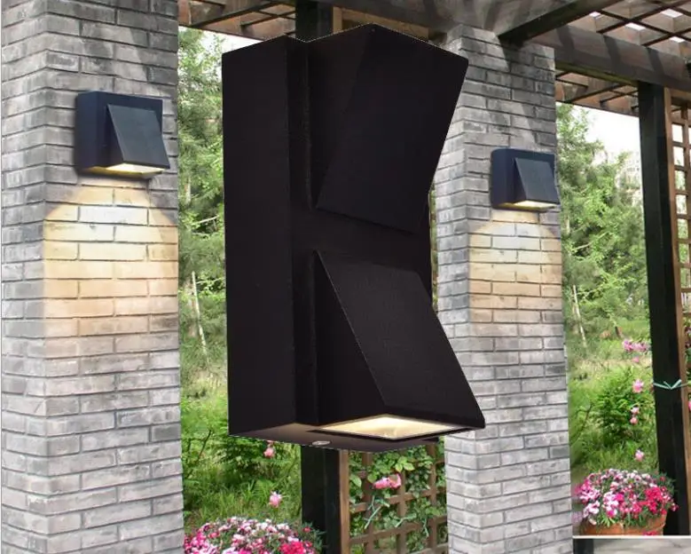 

10pcs Outdoor Lamp 3W 5W 6w10w LED Wall Sconce Light Up Down Fixture Waterproof Wall Exterior Gate Balcony Garden Yard AC85-265V