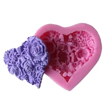 Любовь Сердце цветы торт декоративные силиконовые формы помадка форма для печенья, шоколада конфеты торт пудинг формы DIY выпечки Инструменты
