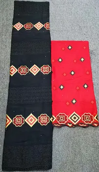 

Hot sale black african swiss voile lace in switzerland 7yards nigerian lace fabrics latest african laces 2018 cotton lace CJB-A4