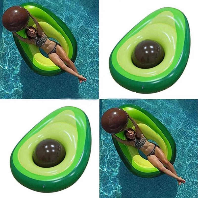2018 Новый Дизайн гигантский зеленый авокадо бассейн для взрослых надувной матрас летние водонепроницаемые спортивные игрушки
