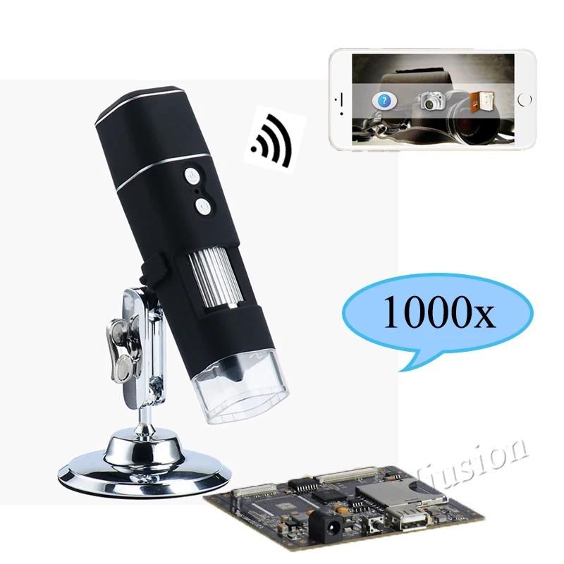 

1000X WiFi Digital Microscope for Android Iphone Mobile Phone 8 LED Kids Digital Microscope USB Endoscope Zoom Camera