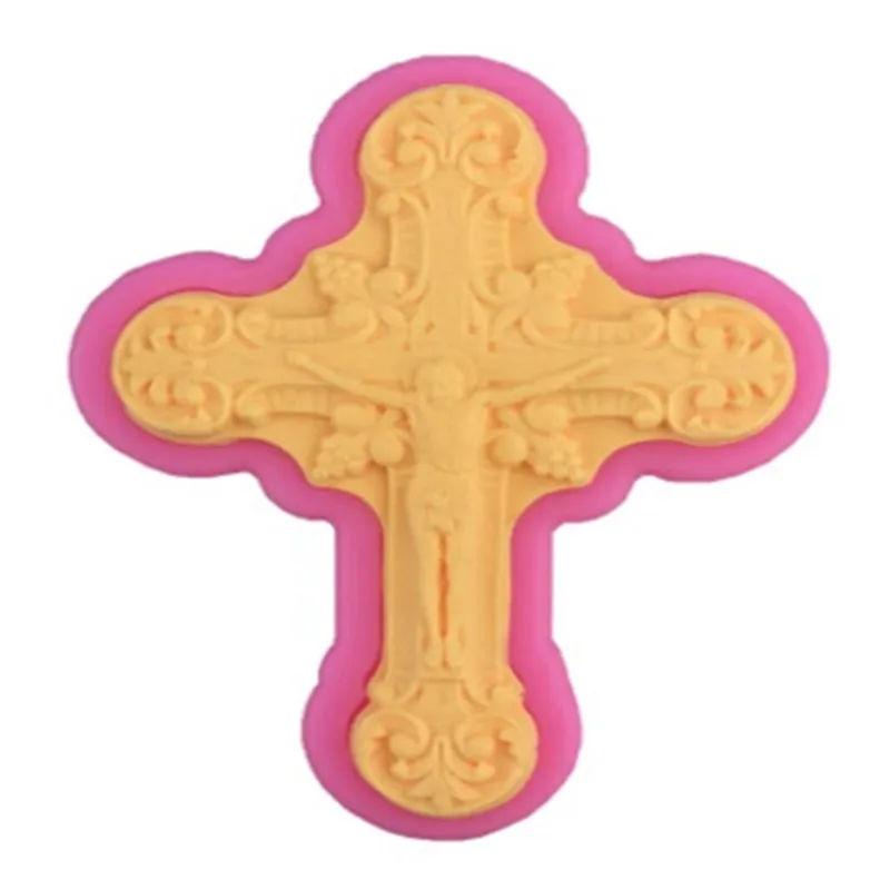 Jesus On The Cross Silicone Mold Baking Used Molding Tools For Confectionery Chocolate Fondant Cake Decoration | Дом и сад