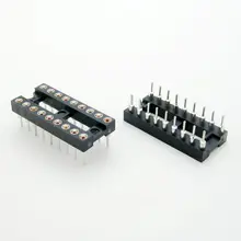 Free Shipping 10pcs Round Hole 18 Pin 2.54MM DIP IC Sockets Adaptor Solder Type IC Connector