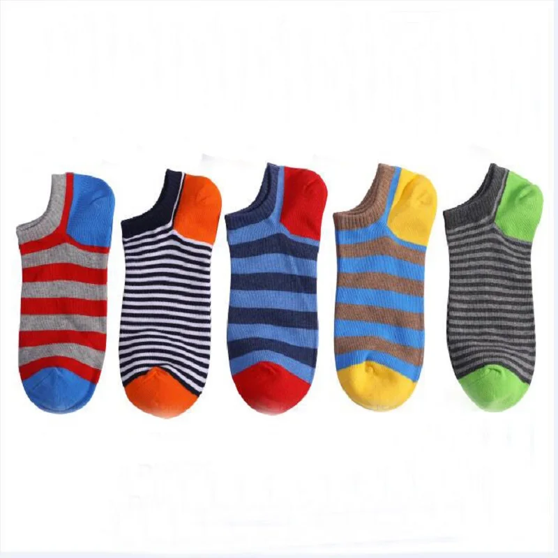 

10 PCS = 5 pairs men boat socks