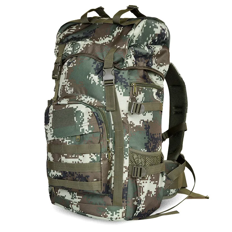 50л военный тактический рюкзак для наружного использования большая емкость походные сумки альпинистская сумка мужской походный рюкзак дорожный рюкзак - Цвет: Summer camouflage