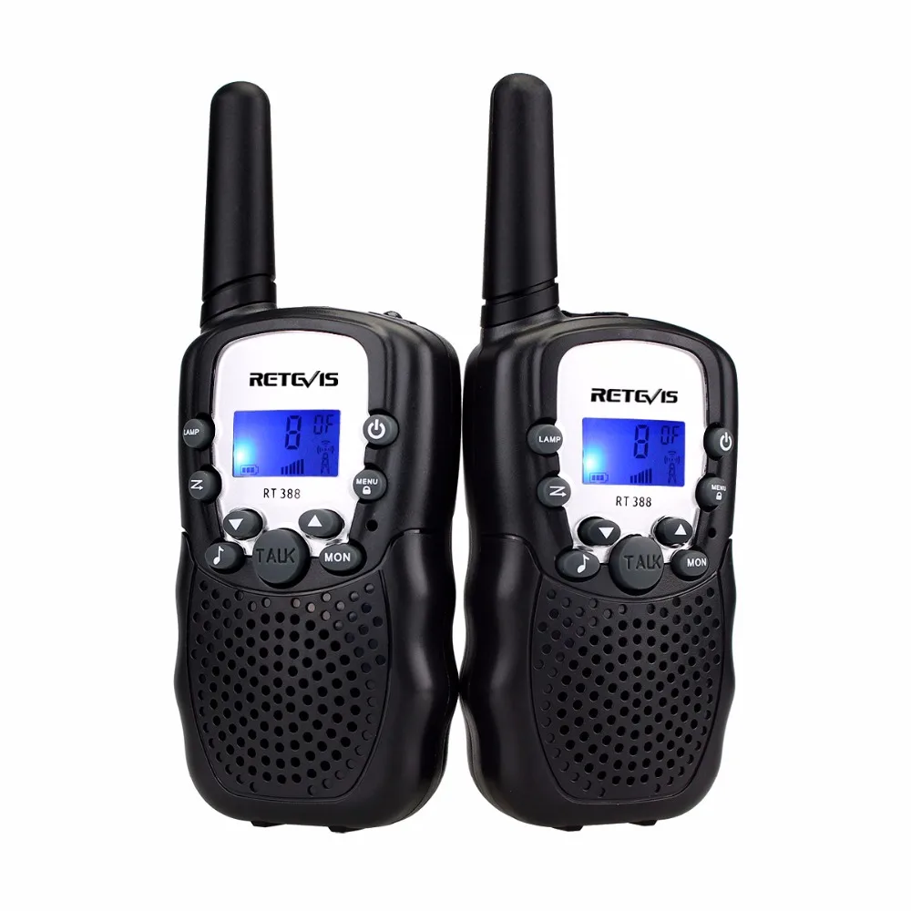 2pcs Mini Two Way Radio Retevis RT388 Children Toy Walkie Talkie UHF PMR446 LCD Display Flashlight VOX Handy Ham Radio Kids Gift