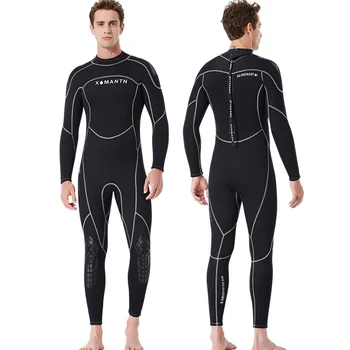

C386 New 3MM diving suit male Siamese warm swimwear winter long-sleeved surf sunscreen clothing neoprene