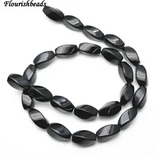 Гладкие натуральные чисто черные ониксовый Агат камень твист бусы в виде трубок 6x12 мм 8x12 мм 8x16 мм 10x14 мм 10x20 мм
