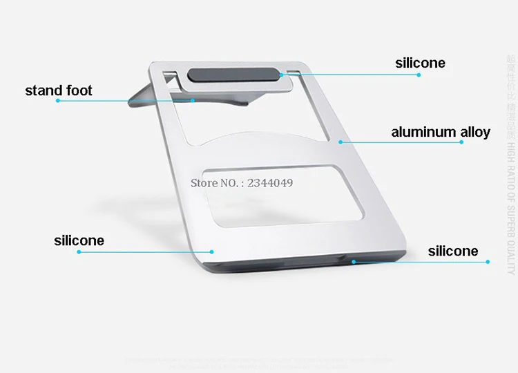 Портативный высококачественный держатель для ноутбука из алюминиевого сплава, охлаждающая подставка, складная Эргономичная подставка для планшета/ноутбука/смартфона