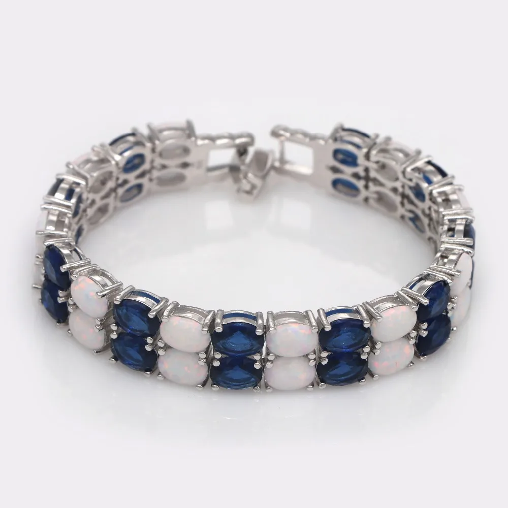 JLB-056 New Design White Opal and 3AAA Zircons Phased Bracelet Wholesale Women Fashion Jewelry Gifts