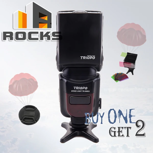 

Buy 1 flash get 2 gift !TRIOPO TR-586EX Wireless TTL Flash Mode Speedlite Suit For Canon 7D 6D 70D 5D III Camera