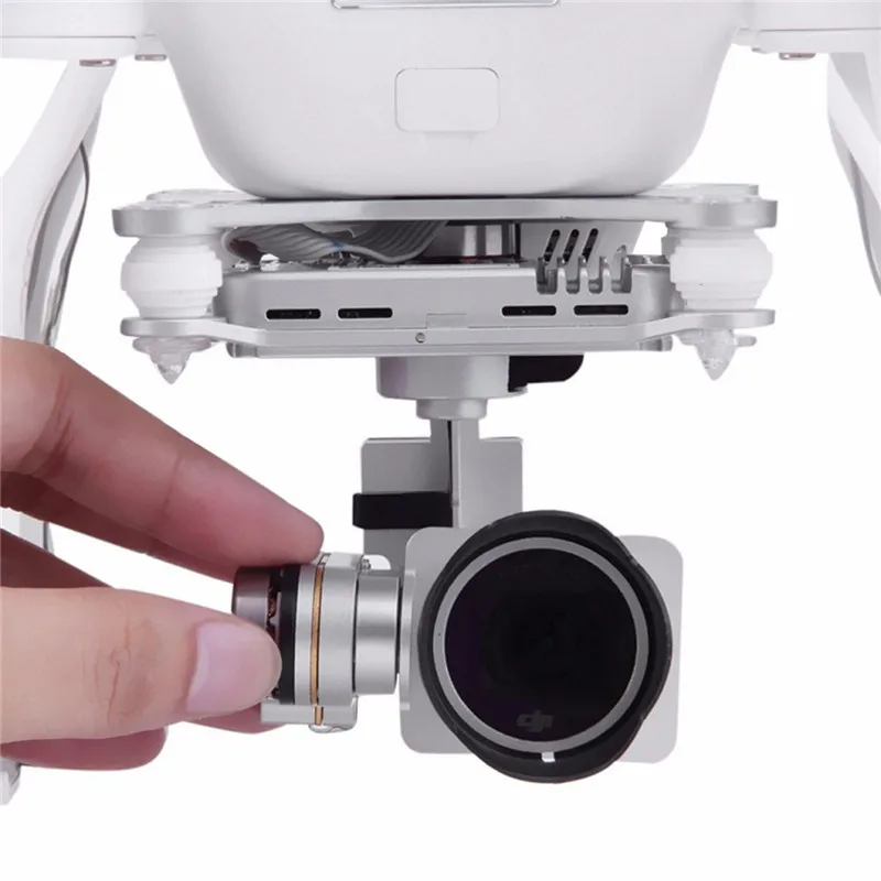 Professional White Camera Lens Cap Protector + Cover Sun Hood + Gmbal Guard Set For DJI Phantom 3 PRO And Advanced