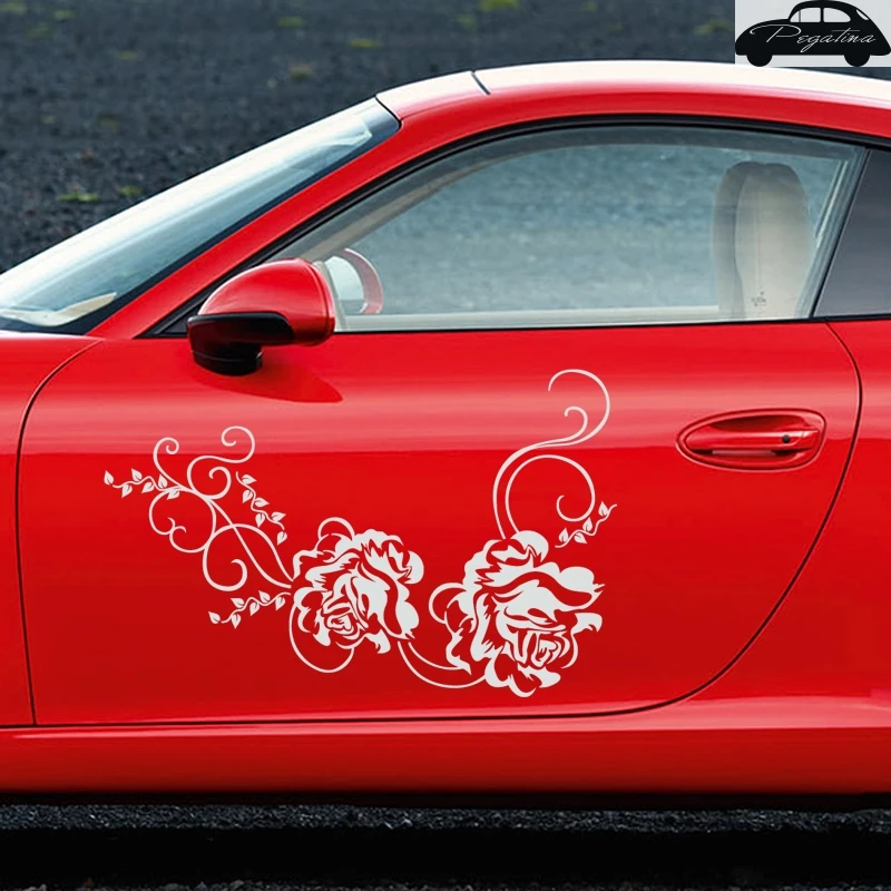 Pegatina Flower Vine Peony Sticker Car Decal Posters Vinyl Wall Decals Decor Mural Sticker